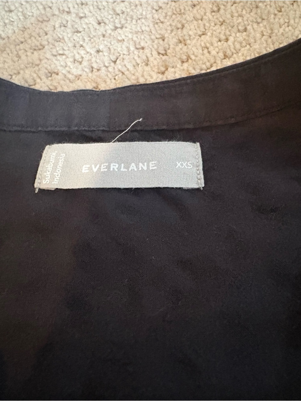 Everlane Black Kaftan with Signature Label - Picture 3 of 4